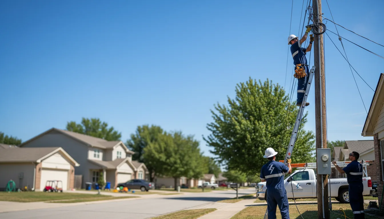 Residential electrician providing installation services in Muenster, TX